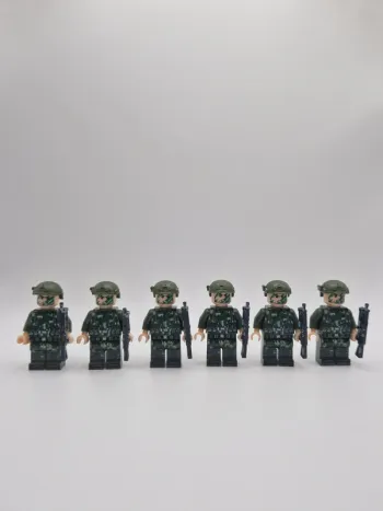 Figurines type lego 6 militaires modernes américain