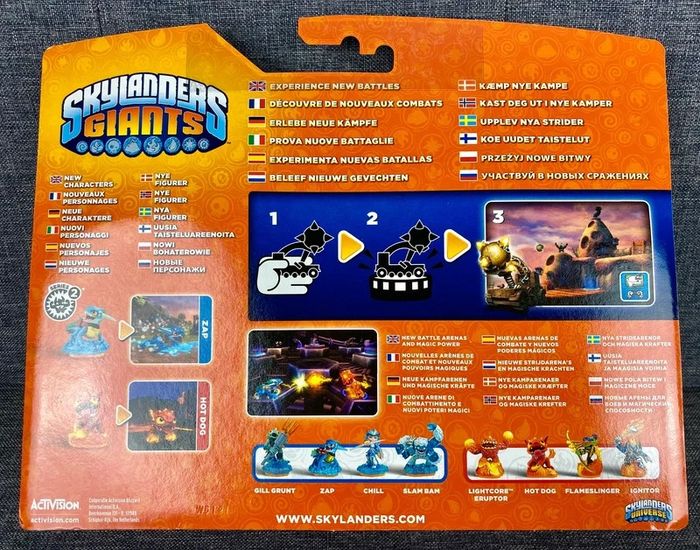 Collector Figurines Skylanders : Giants - Zap + Scorpion Striker + Hot Dog NЕUF (prix Amazo: 45eur) - photo numéro 6