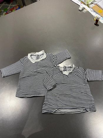 lot de 2 robes marinière kiabi en 3 mois