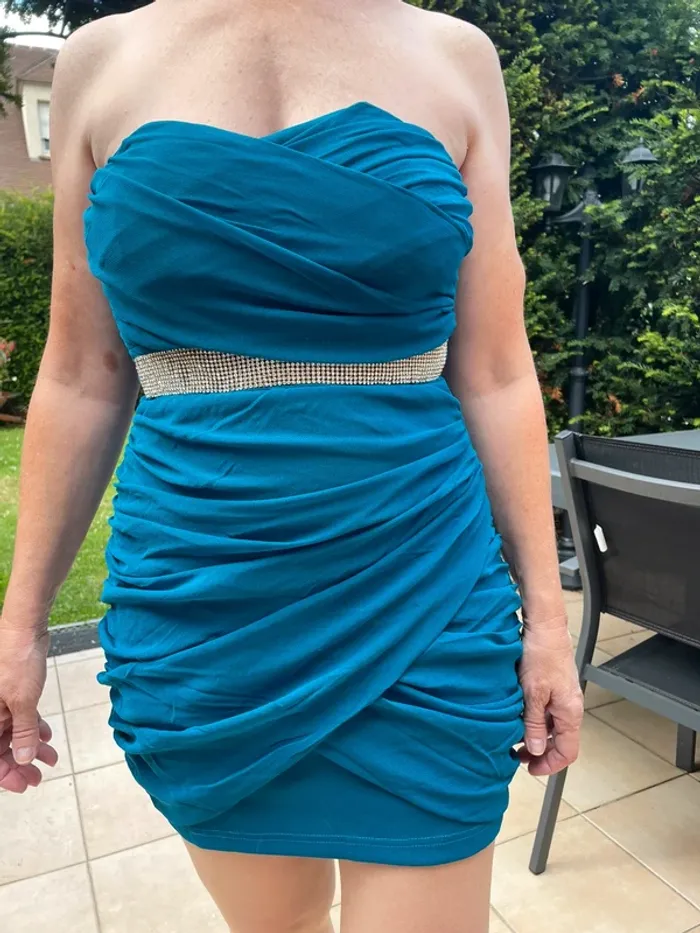 Robe bustier bleue