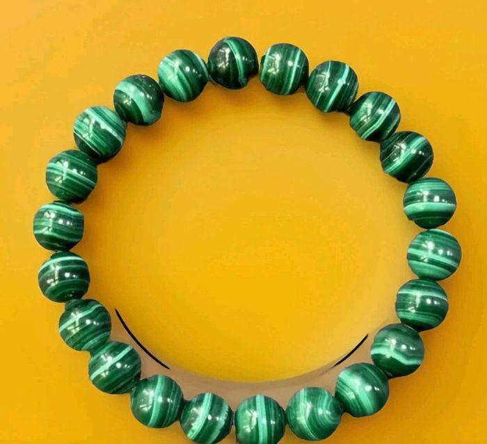 Bracelet en perles naturelles malachite - photo numéro 2