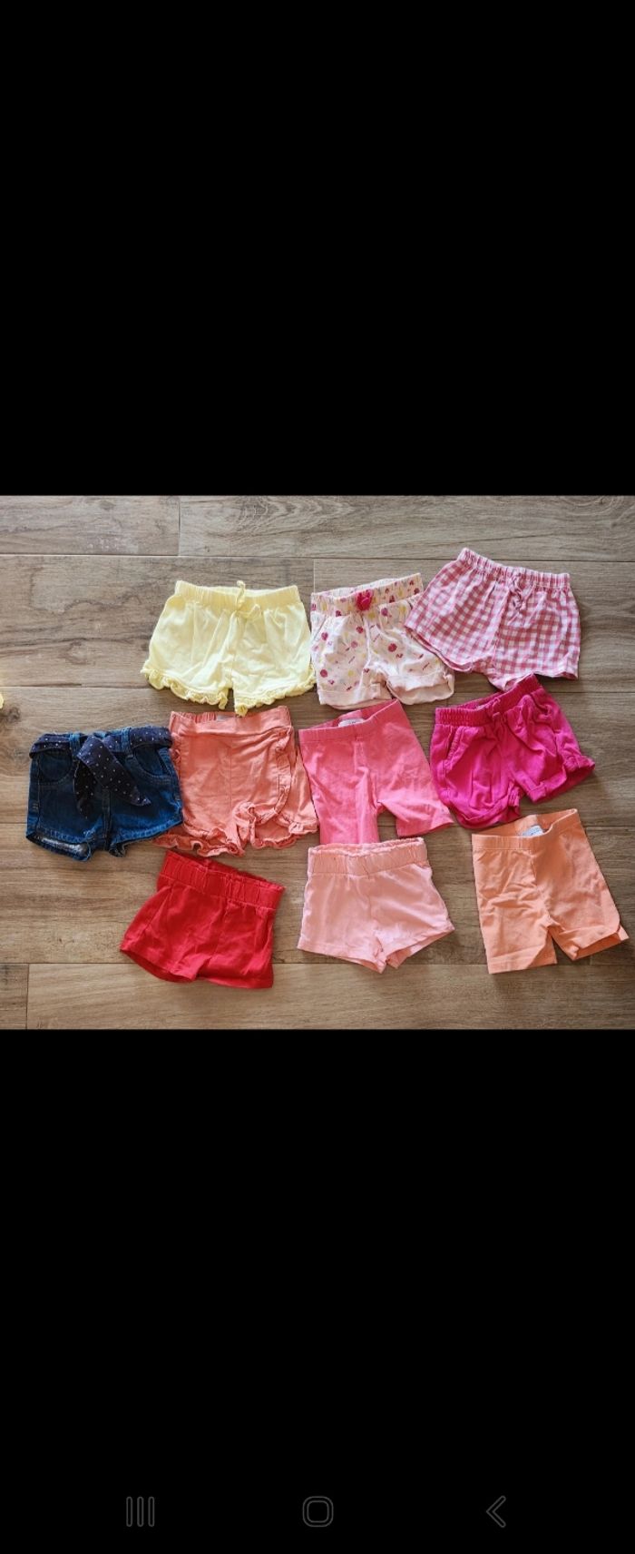 Lots de 10 short 3 mois