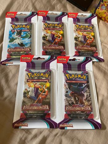 Lot de 5 blisters pokémon Évolutions à paldea