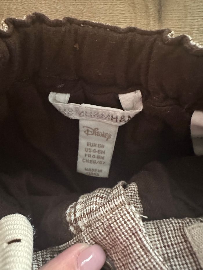 Pantalon épais à carreaux et Winnie Taille 4-6 mois - photo numéro 3