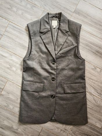 Veste blazer sans manches grise H&M T.XS