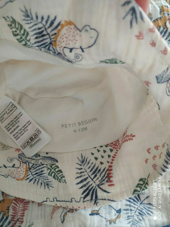 Ensemble  barboteuse et chapeau petit beguin 12mois - photo numéro 6