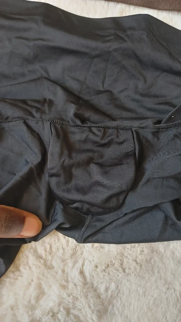 Ensemble soutien-gorge brassière et shorty marron et noir taille s - photo numéro 4