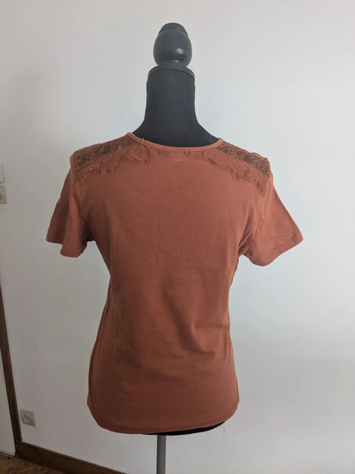 Tee shirt manche courte brique - photo numéro 3