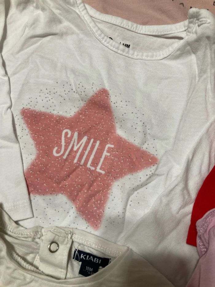 Lot de 5 tee shirt manches longues bébé fille - photo numéro 3
