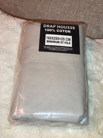 Drap housse 100% coton 
