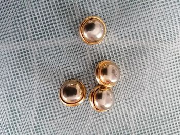 Lot de 4 boutons dorés 14 mm