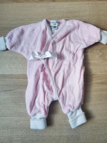 🌴 Pyjama rose vintage taille 3 mois