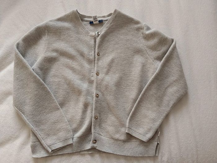 Gilet gris clair pailleté Okaïdi 10 ans - photo numéro 3