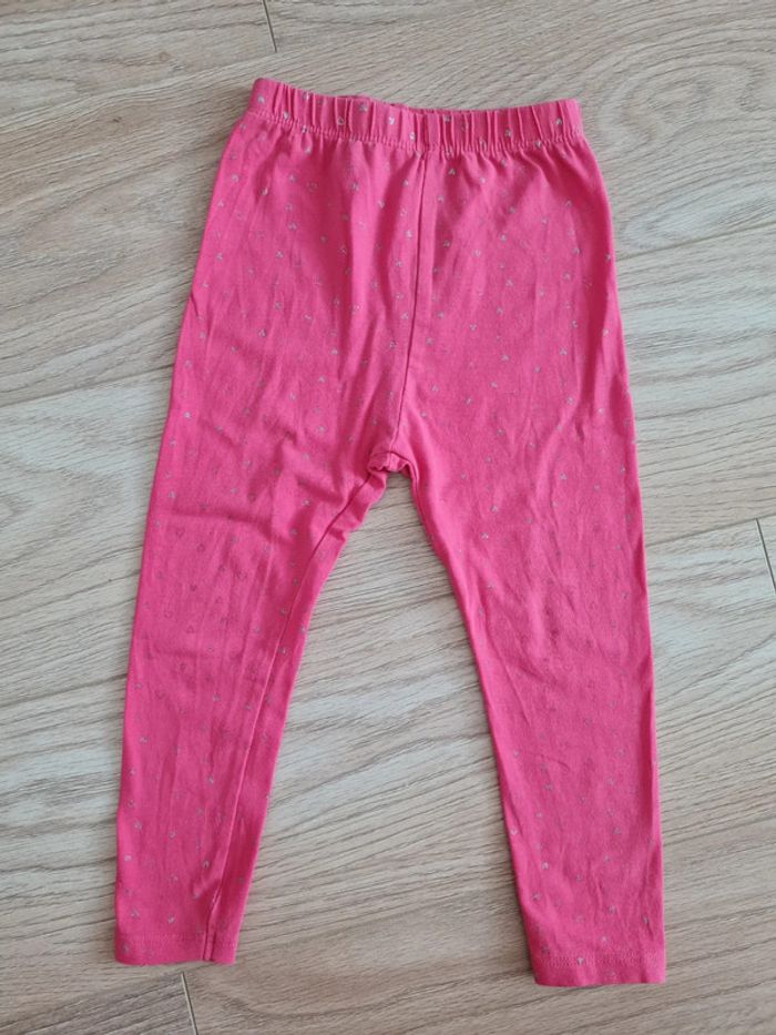 Legging rose coeur 18 mois