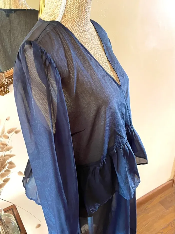 Robe Noire Transparente à Manches Longues – Monki – Neuf – Taille M - photo numéro 7
