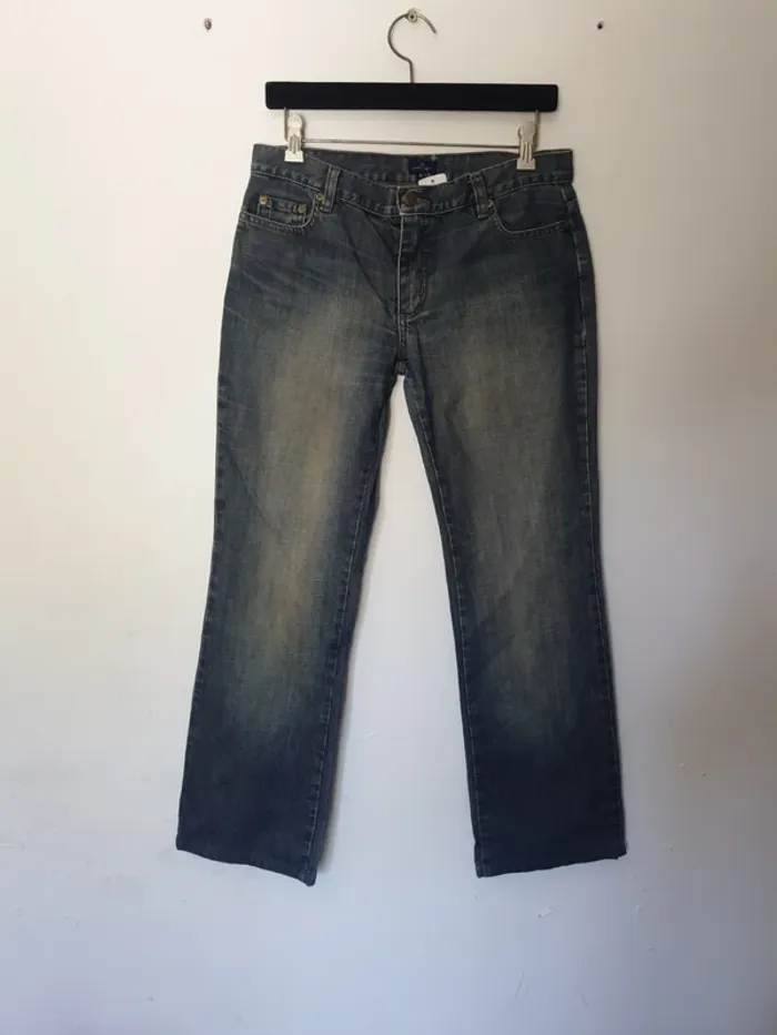 Jean large droit bleu brut A1280