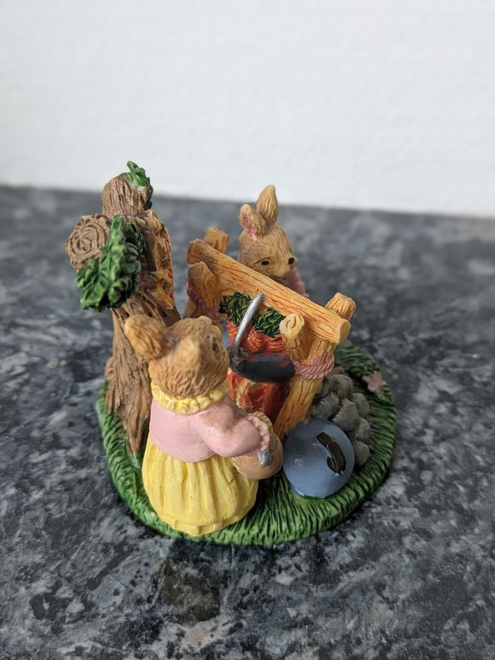 Figurine décorative lapins lunch - photo numéro 4