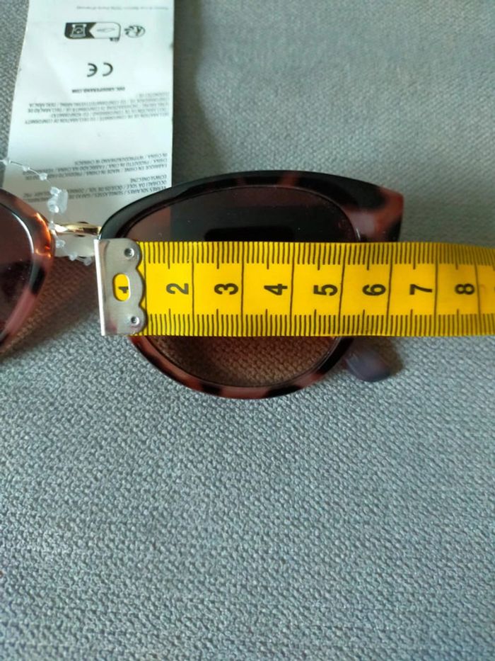 Lunettes de soleil œil de chat rose écaille – Neuves avec étiquette - photo numéro 5
