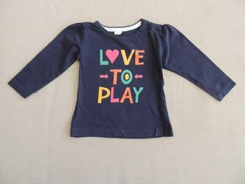 T-shirt manches longues fille 74cm Zeeman