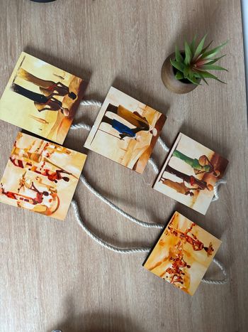 Petite tableau africain deco accroche corde