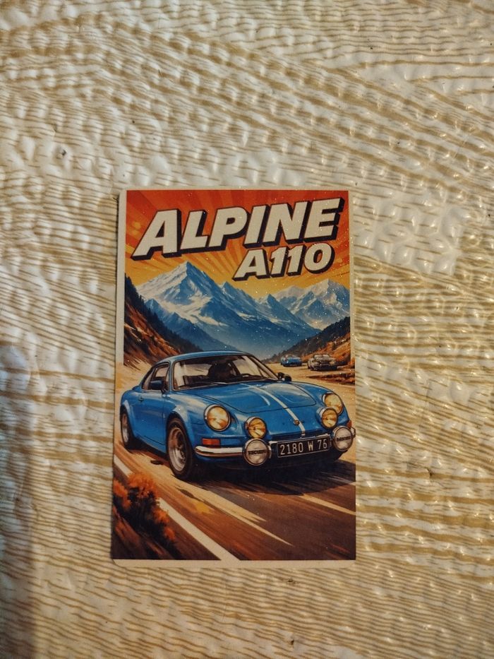 Plaque publicitaire motif alpine A110 neuf - photo numéro 5