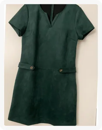 Robe verte imitation daim Jacqueline Riu