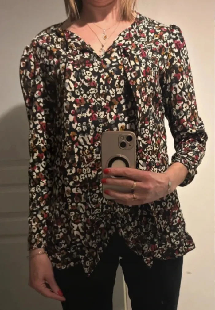 Blouse fluide à imprimé coloré – Taille 38 🌸 - photo numéro 3