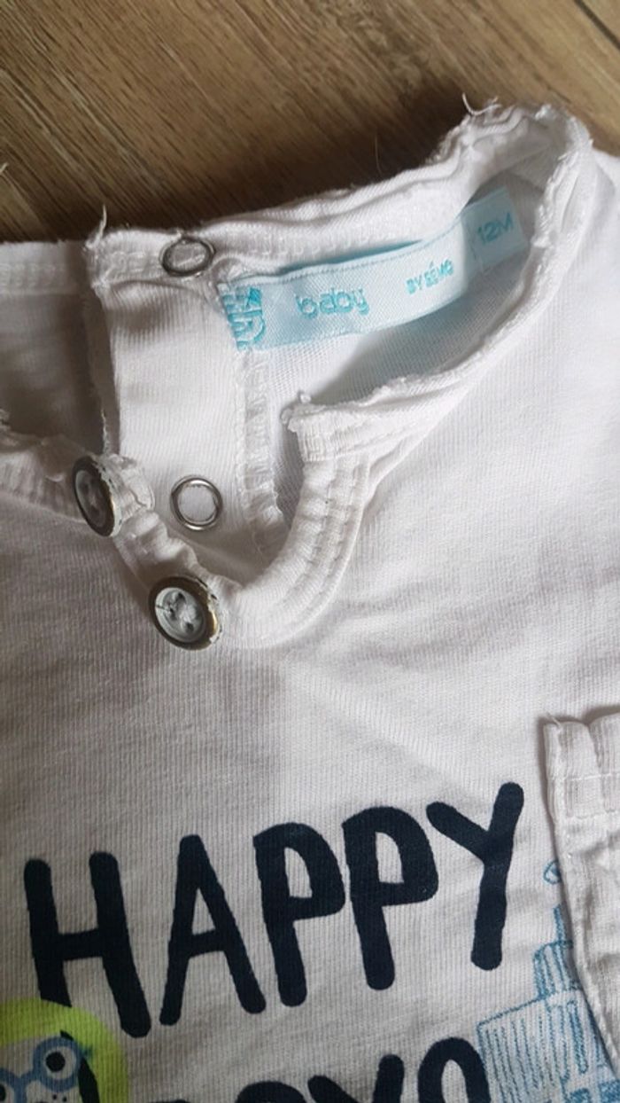 Tee shirt manches longues chiens gémo 12 mois - photo numéro 3