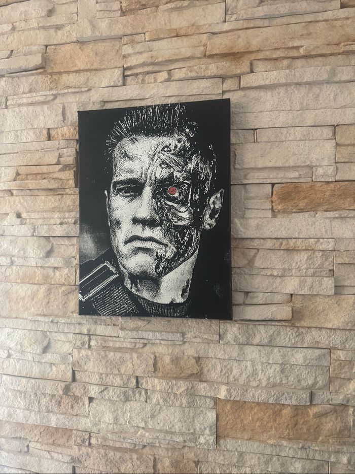 Tableau Terminator en toile 30x40cm – Icône ciné futuriste - photo numéro 3