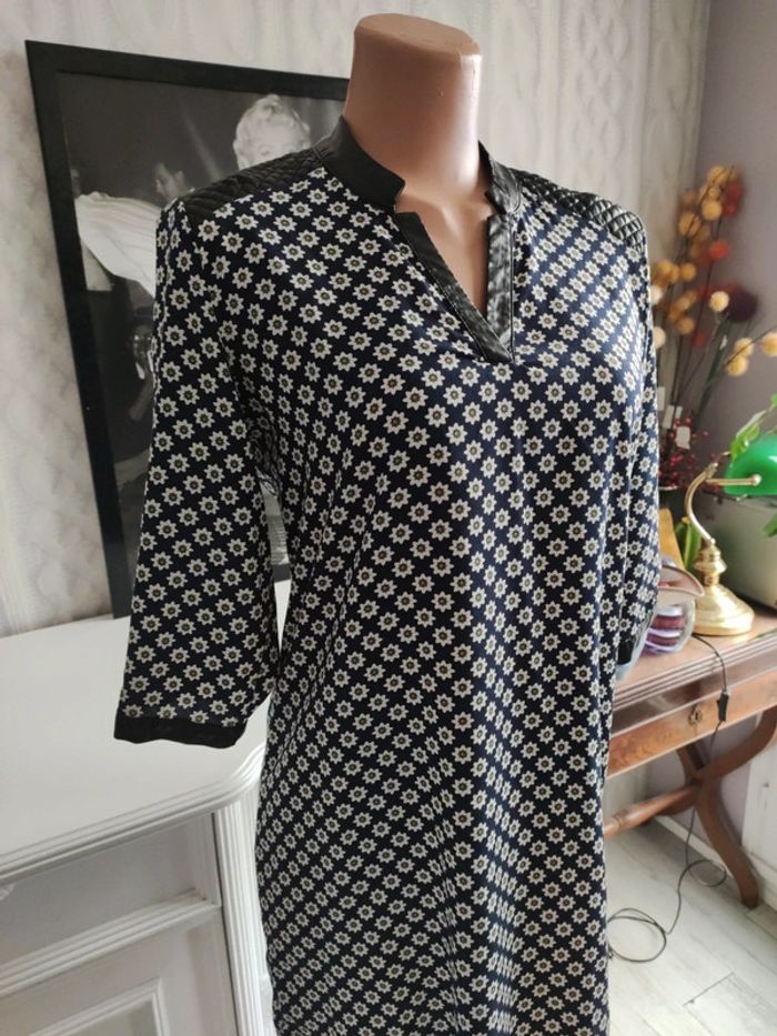 Magnifique robe tunique bi-matiere - photo numéro 2