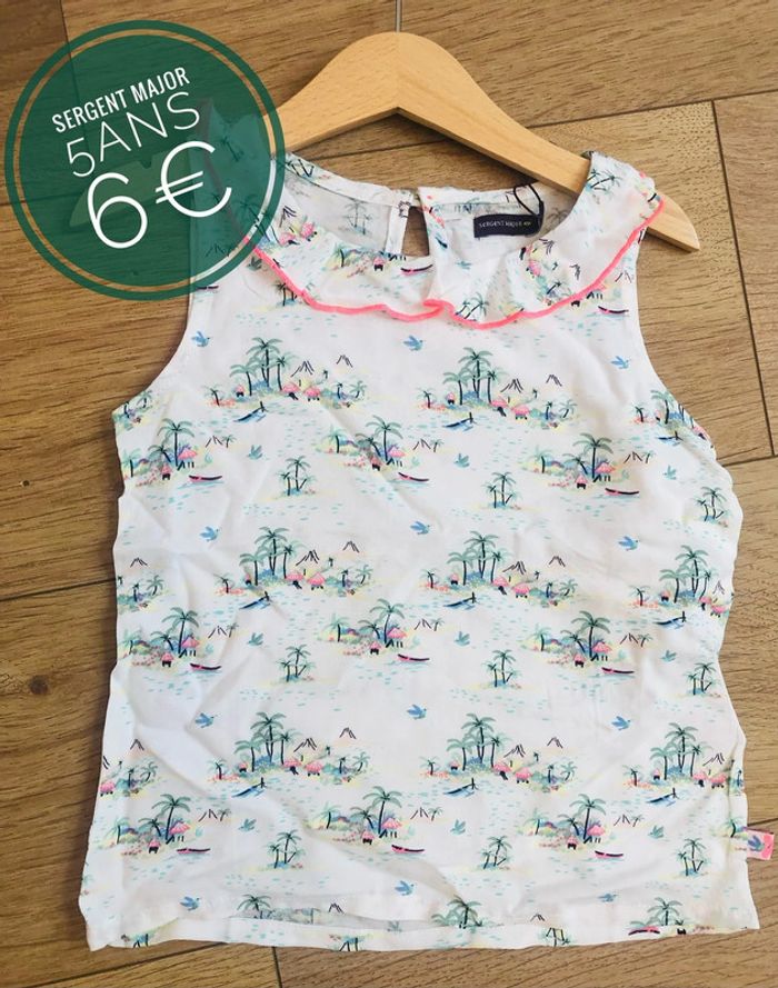 Débardeur Sergent Major blanc en 5ans