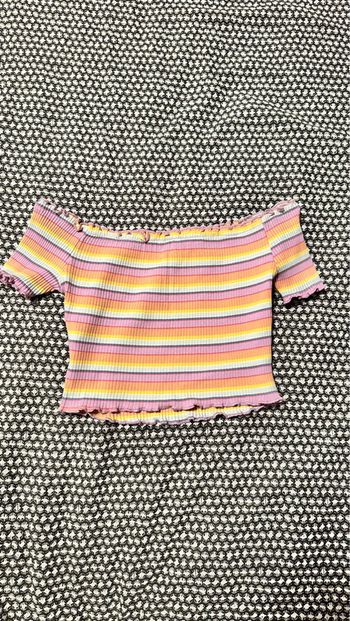 Crop top multicolore