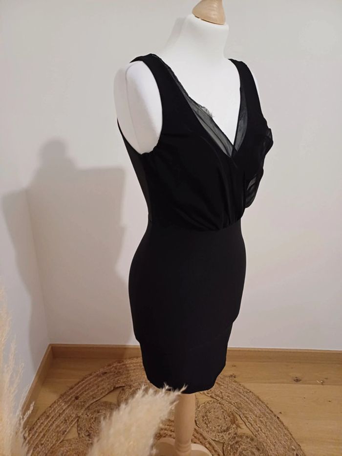 Robe noire chic cache-coeur Voyelles taille XS 34 - photo numéro 5