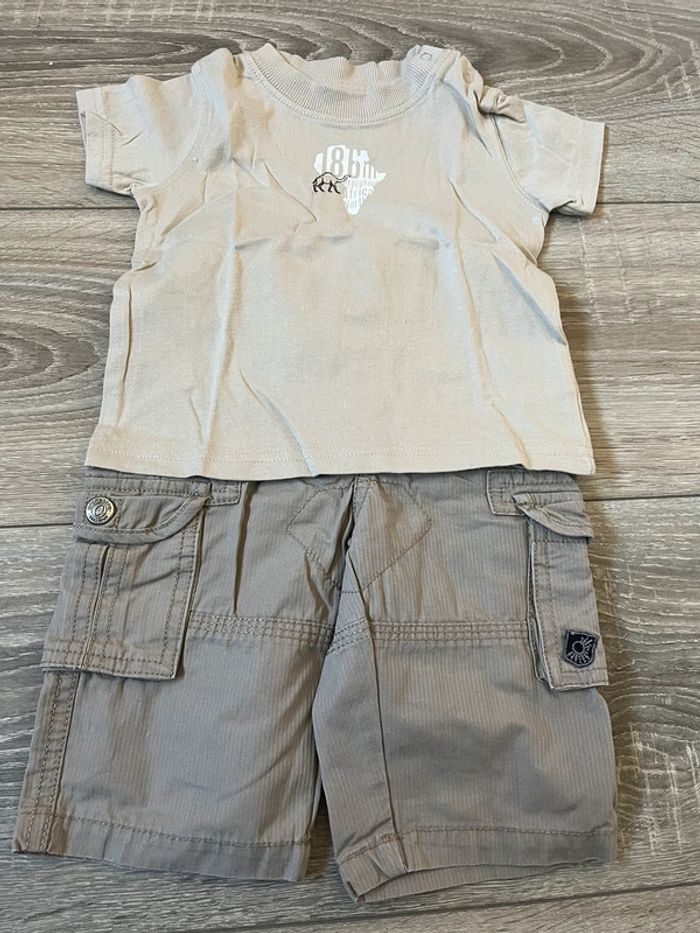 Ensemble 6 mois garçon pantalon t-shirt - photo numéro 1