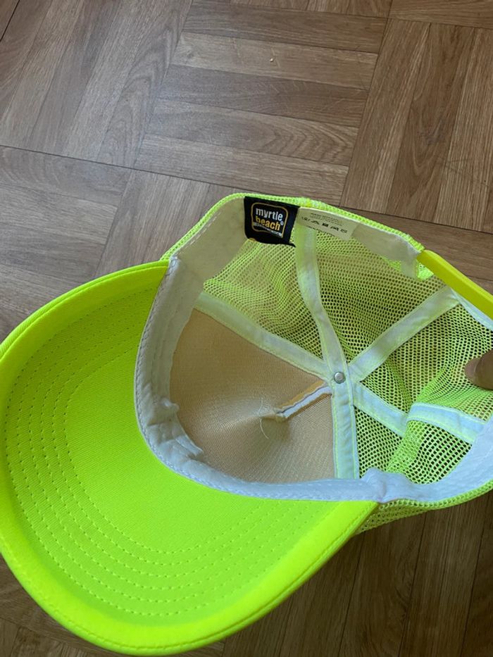 Casquette trucker avec filet jaune vintage - photo numéro 3