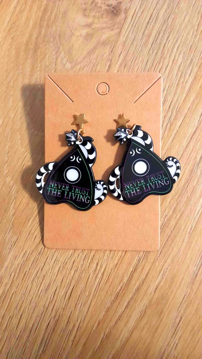 Boucles d'oreilles Beetlejuice Ouija - photo numéro 2