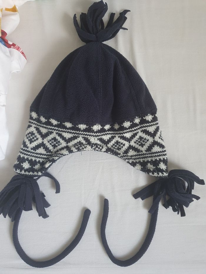 Bonnet avec pompom - Tour de tête : 47cm - TU - photo numéro 2