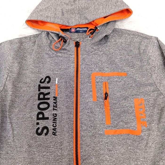 Sweat à capuche zippé gris pour enfant. Taille 14 ans - photo numéro 3