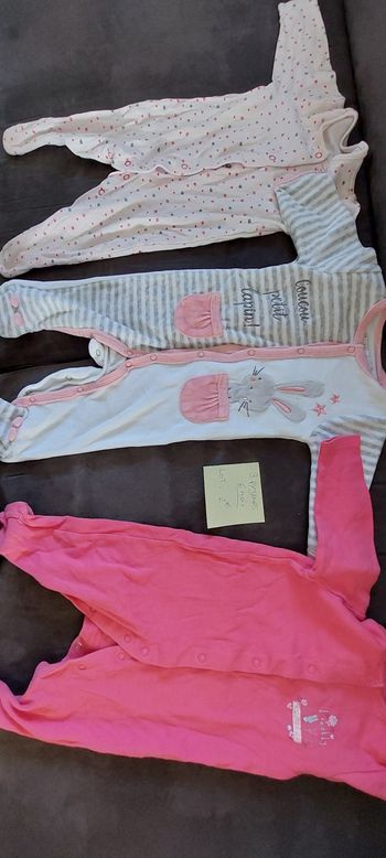 Lot 3 pyjamas fille 6 mois