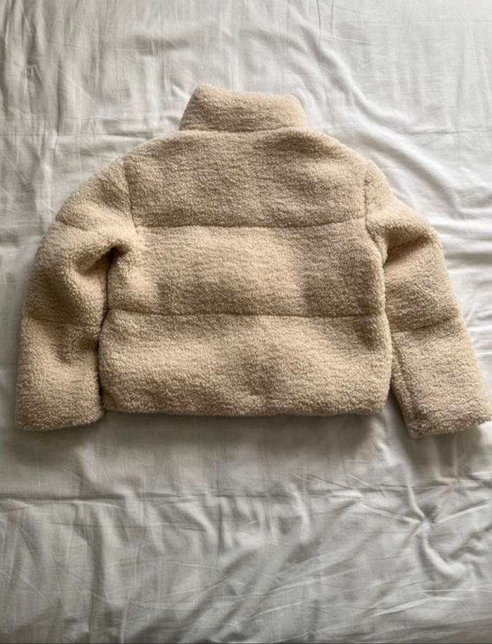 Manteau hiver effet moutemoute beige - photo numéro 2