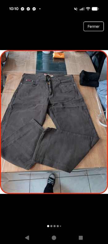 Pantalon Lee Cooper Marron Glacé/gris - W38 L34 comme neuf