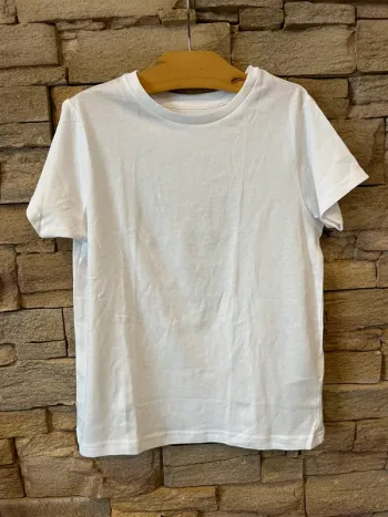 Tshirt blanc mixte, neuf, 9-10 ans