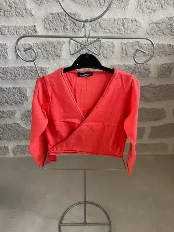 Boléro gilet fille corail in extenso 4 ans