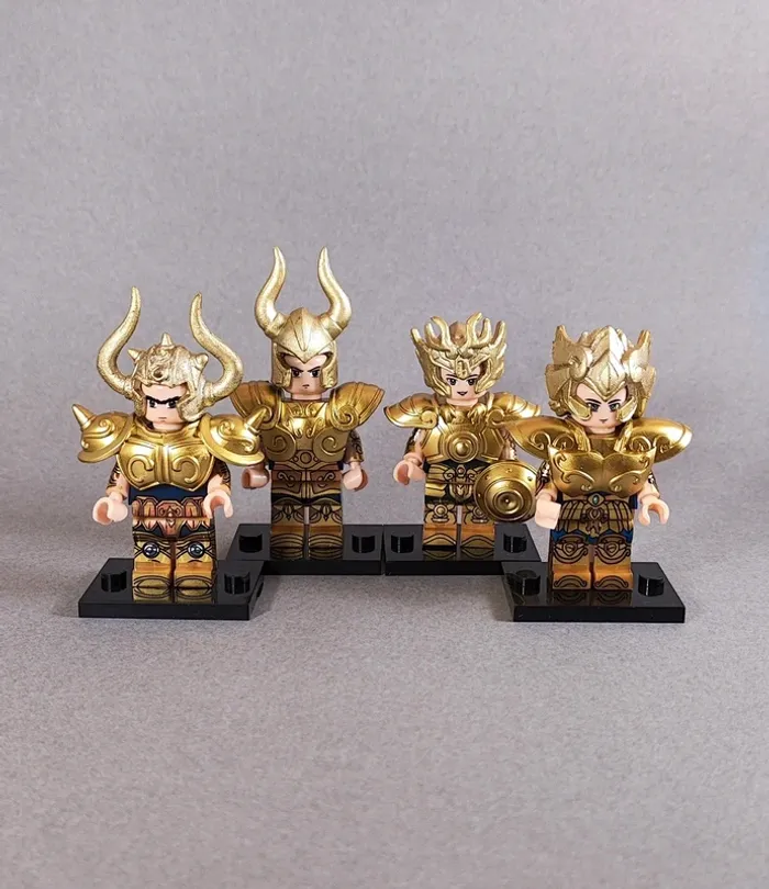 Les chevaliers d'or du Zodiaque - lot de 12 mini figurines au format Lego - photo numéro 3