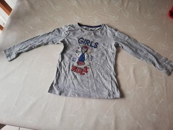 Tee shirt gris manches longues 3/4 ans Tex neuf