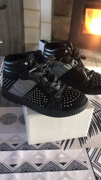 Basket paillettes noir