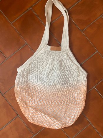 Sac filet blanc corail / rose Vanessa Bruno