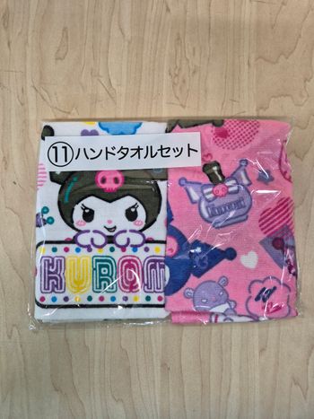 Set 2 mini serviettes Sanrio Kuromi Atarikuji