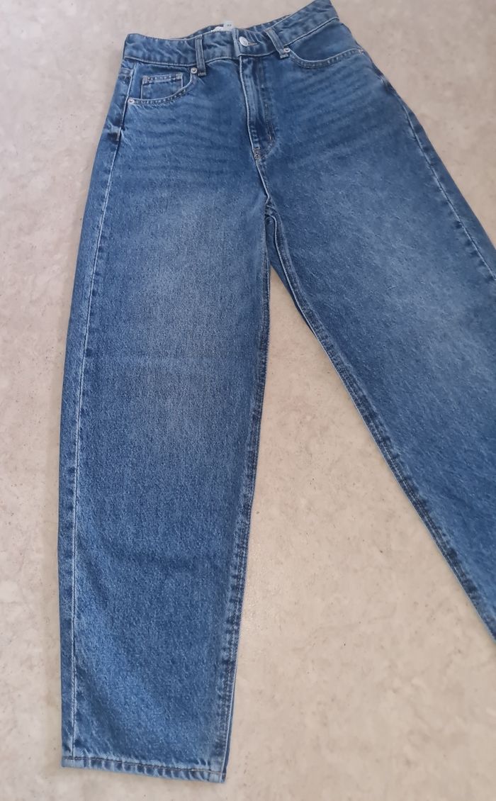 Jean mom fit h&m neuf xs34 - photo numéro 5