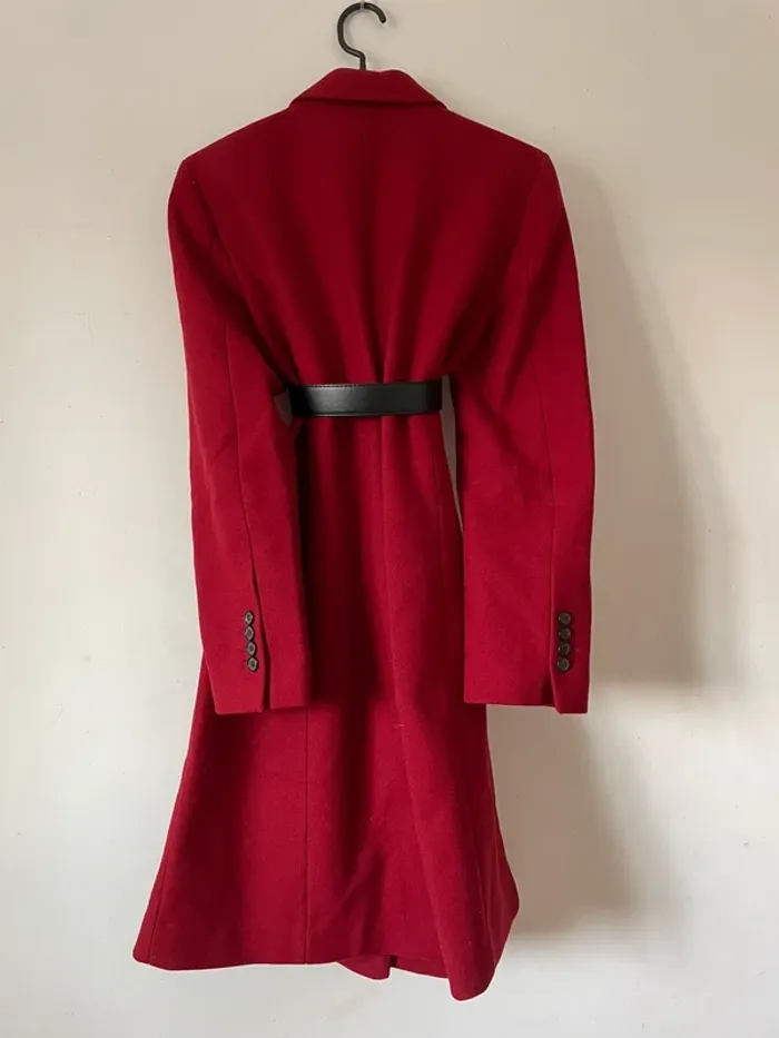 Manteau en laine Zara collection manteco à boutonnage croisé taille M - photo numéro 9